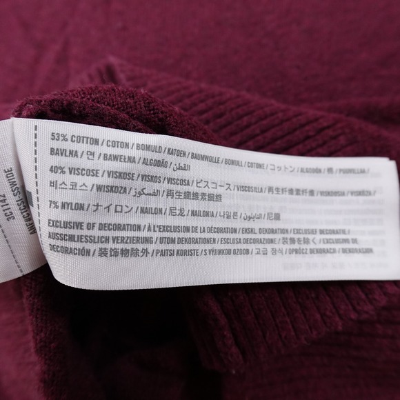 Hollister Sweater Mens M Red Pullover Knit Crewneck Sweatshirt Casual Preppy HCO - Picture 8 of 9